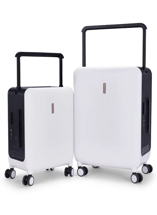 LIMRA Travel Bags From Limra Made Of PC , Consisting of Two Pieces , Size 20"-25" Inches, White/Black Color