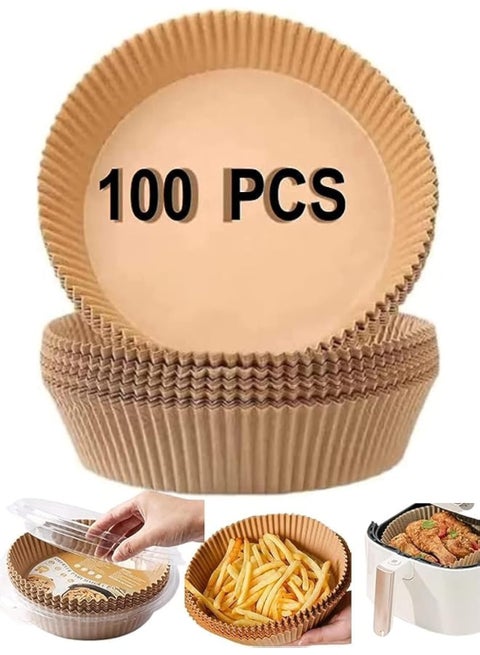 CAZADORA Air Fryer Paper Liners – Choose round 23 X 20 X 4.5 cm – Pack of 50 or 100 – Heat‑resistant up to 428 °F – Non‑stick, oil‑proof parchment – Disposable liners that save up to 90 % cleanup time – Work in air fryer, oven, steamer, microwave – Designed for crisp results with fries, nuggets, veggies, desserts – Keep baskets clean and prolong appliance life – Fits Ninja, Cosori, Philips, Instant Pot and most brands – Food‑grade, BPA‑free, eco‑friendly – Lightweight yet durable – Perforated round for airflow, smooth square for flat cooking – Ideal for BBQs, parties, meal prep & camping – Just line, cook, discard – No scrubbing!