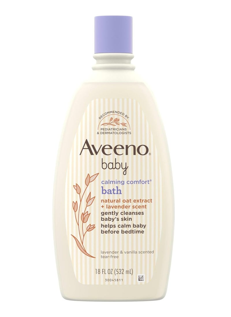 Aveeno Baby Aveeno Baby Calming Comfort Bath with Lavender & Vanilla, Hypoallergenic & Tear-Free, 18 fl. oz 