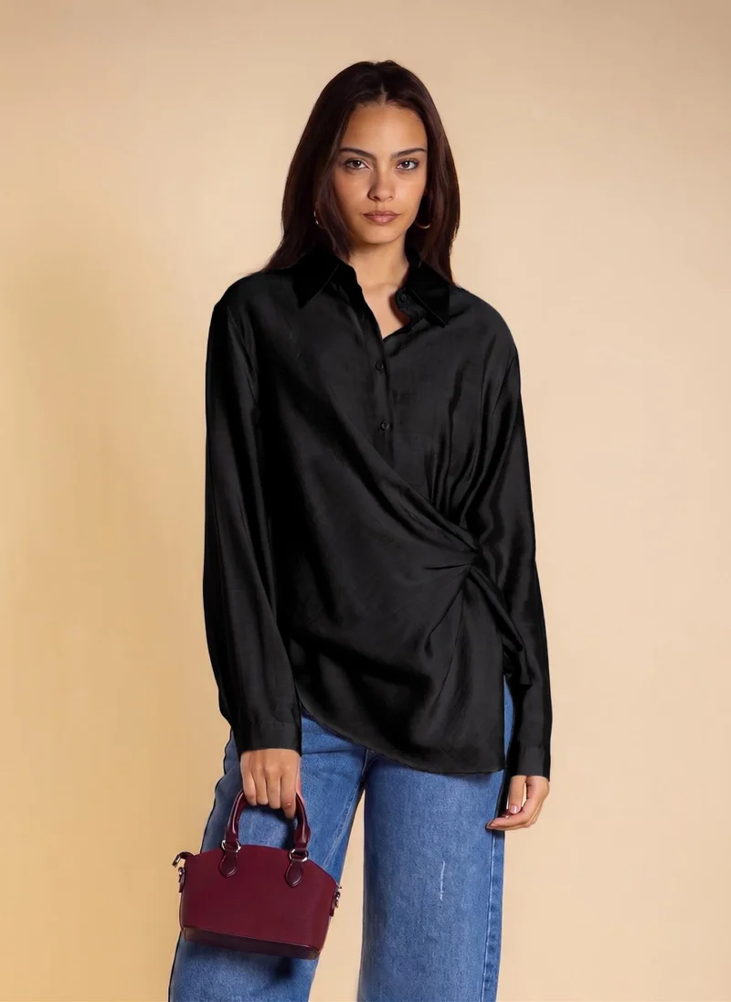 SHAPES LIGHTWEIGHT FRONT WRAP SHIRT