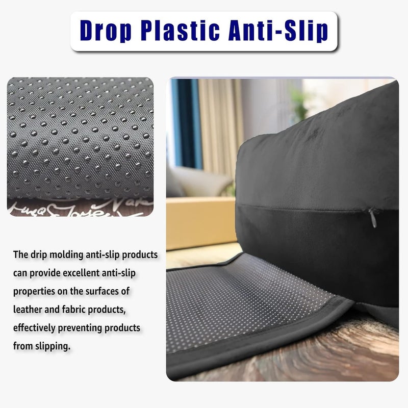 AmazeCov Headrest Pillow with Pearl Cotton Filling - Non-Slip Headrest Cushion for Recliners, Sofas and Loveseats (Black) - Image 3