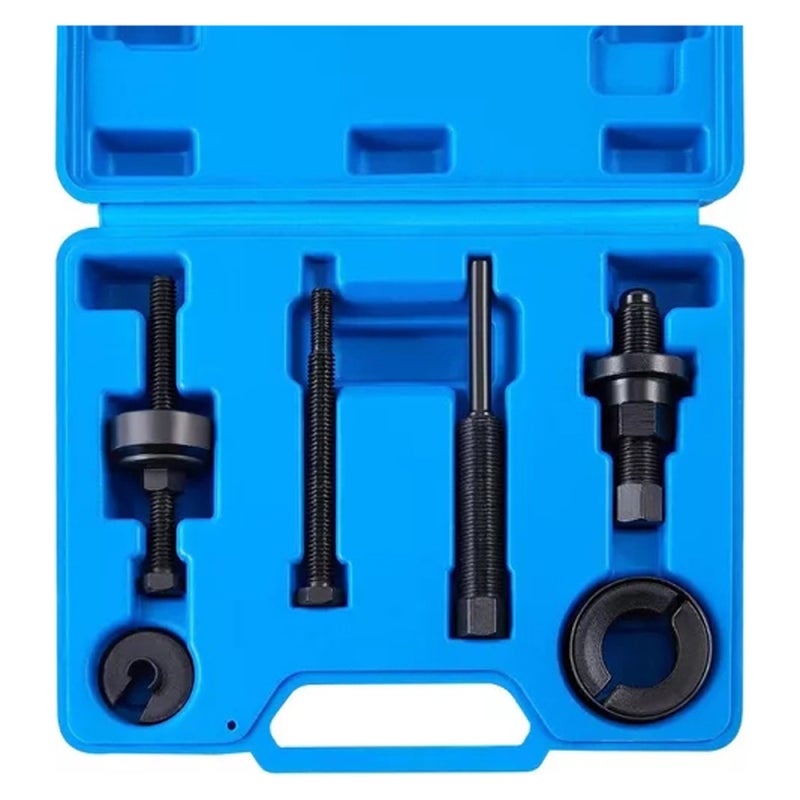 Power Steering Pulley Puller Installer: 45# Carbon Steel Black Oxide Tool Kit, Comprehensive 9-Piece Set with Storage Box - Versatile Size Compatibility for Professional Mechanics, DIY Enthusiasts and - Image 3