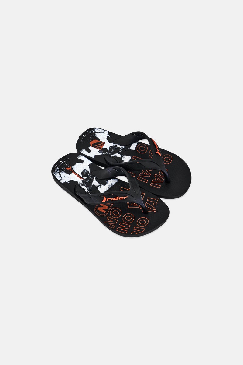 RIDER Kids Boy Slip On Slippers, Black - Image 3