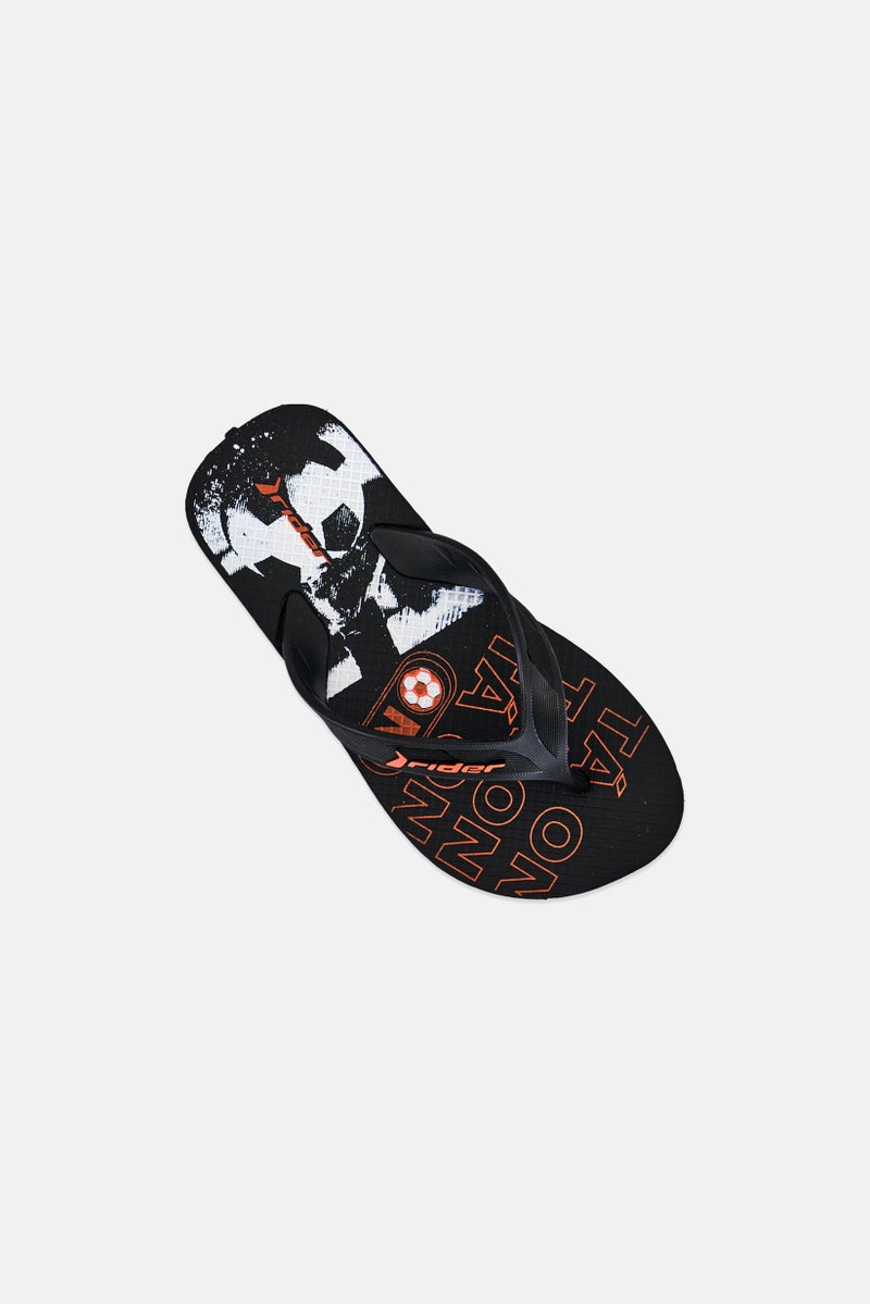RIDER Kids Boy Slip On Slippers, Black - Image 2