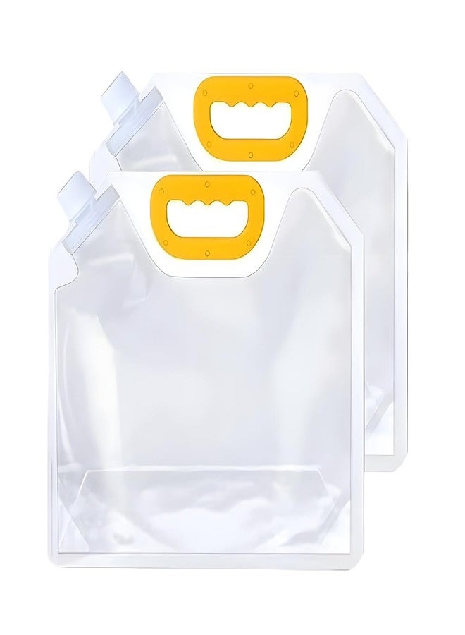 Cloudzy Food Storage Bag Grain Moisture-Proof Sealed Air Tight Bag Reusable Storage Suction Pouch Stand Up Pouch Bags With Portable Handle Food Saver Vacuum Sealer [Pack of 2] (2.5L) - Image 1