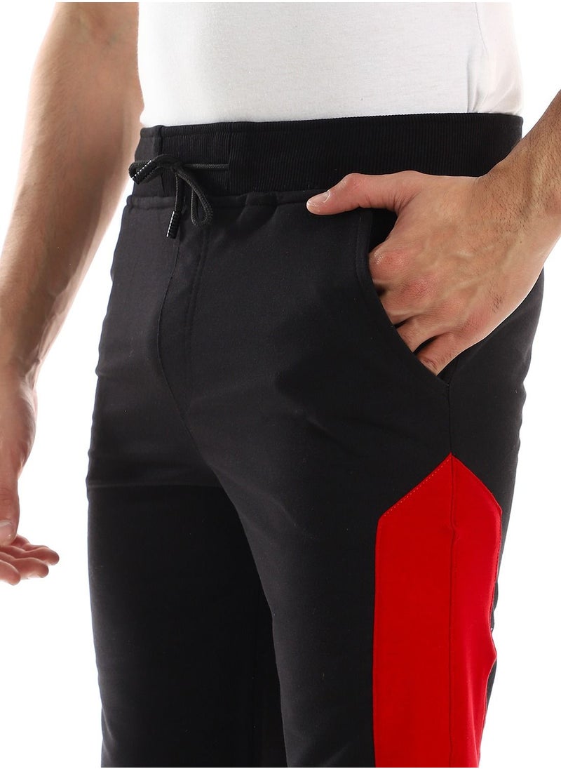 Caesar Detailed Casual Sweatpants With Coloured Side  - Image 3