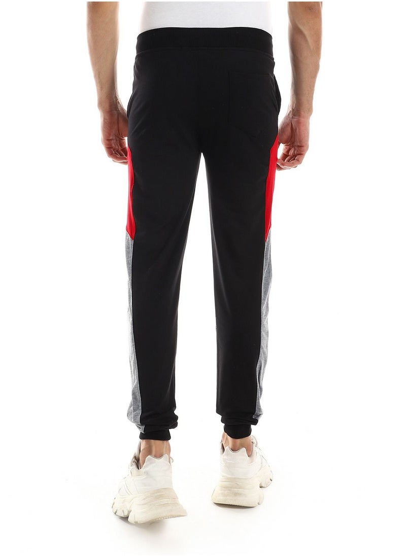 Caesar Detailed Casual Sweatpants With Coloured Side  - Image 4