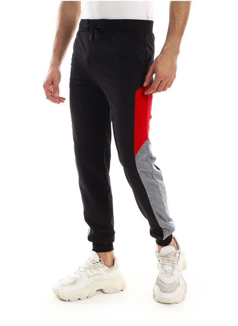 Caesar Detailed Casual Sweatpants With Coloured Side  - Image 2