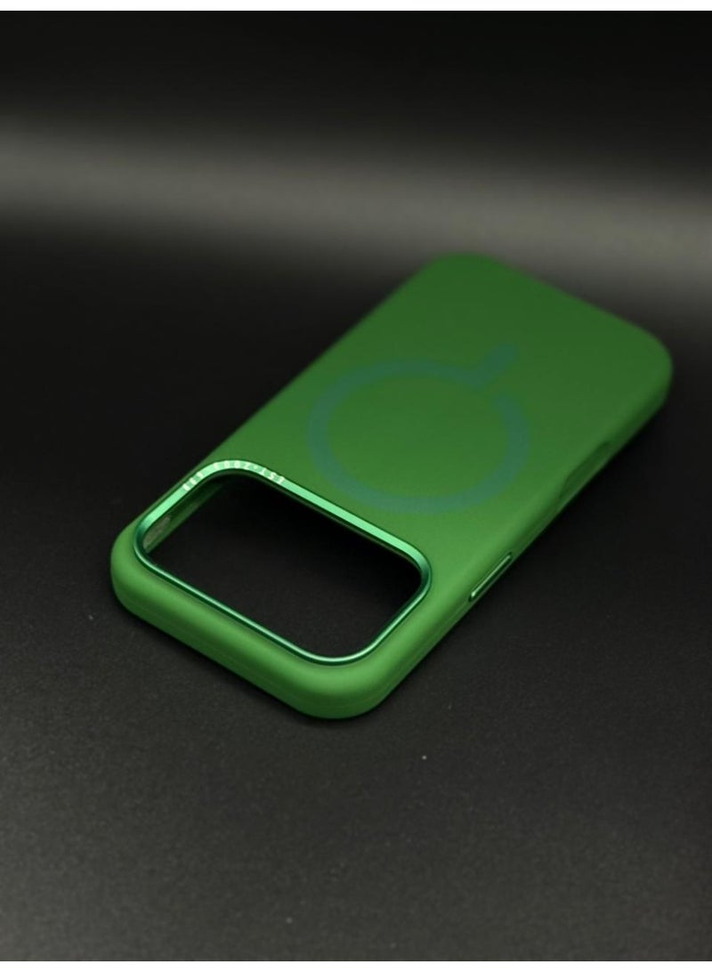 general Premium Silicone MagSafe Case for iPhone 17 Pro Max – Slim, Shockproof, Magnetic Wireless Charging Compatible Protective Cover (Green) - Image 2