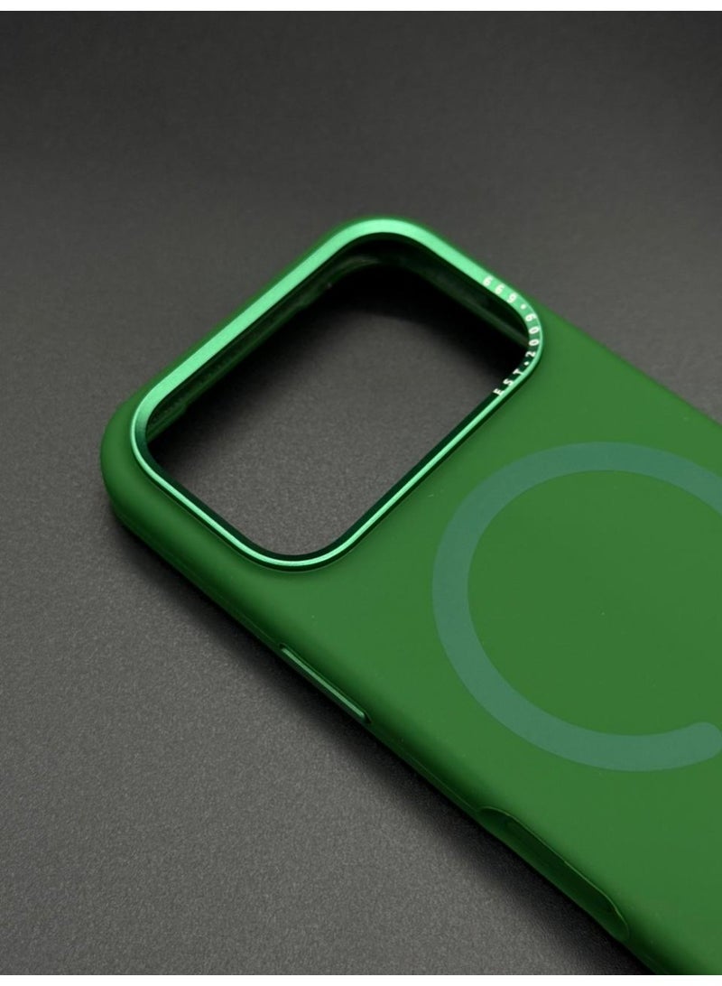 general Premium Silicone MagSafe Case for iPhone 17 Pro Max – Slim, Shockproof, Magnetic Wireless Charging Compatible Protective Cover (Green) - Image 5