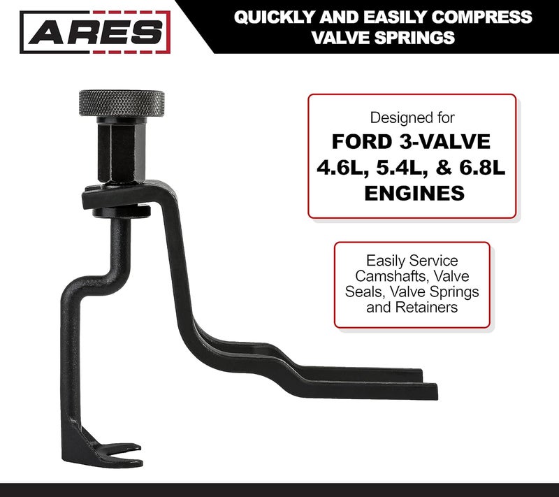 ARES 15001 - Valve Spring Compressor for Ford - Compresses Valve Springs for Ford 3-Valve 4.6-Liter, 5.4-Liter, and 6.8-Liter Engines - Service Camshafts, Valve Springs, Valve Seals, Retainers - Image 2