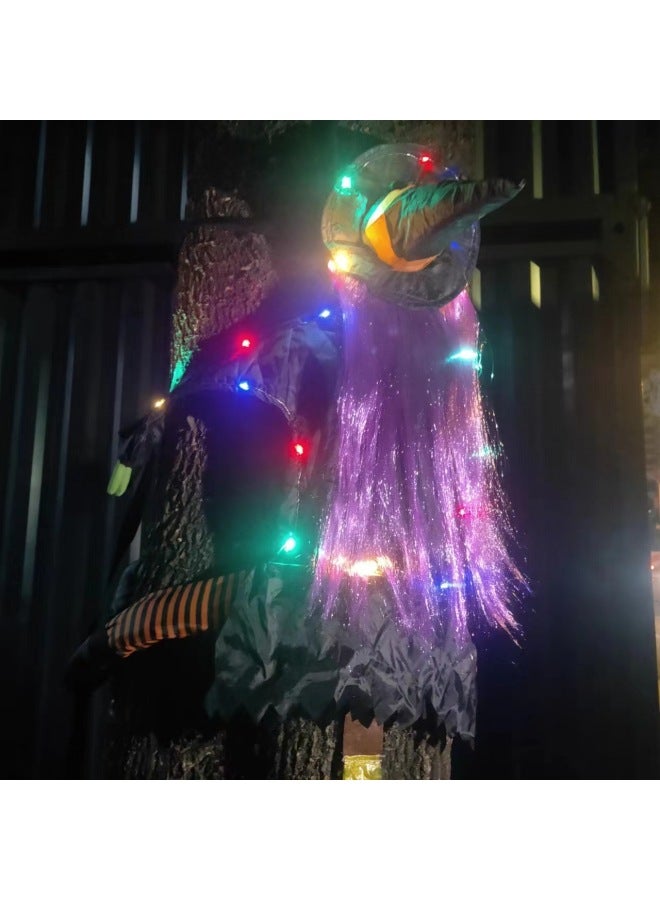 Loquat Witch Doll Wall Climbing Ghost Dress-up Pendant Garden Hotel Home Tree Climbing Ghost Decoration Hanging Tree Doll-Color:Orange Hair Purple Feet - Image 2