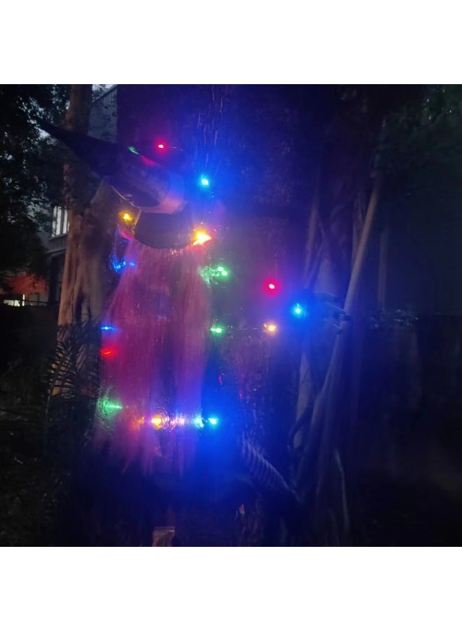 Loquat Witch Doll Wall Climbing Ghost Dress-up Pendant Garden Hotel Home Tree Climbing Ghost Decoration Hanging Tree Doll-Color:Orange Hair Purple Feet - Image 3