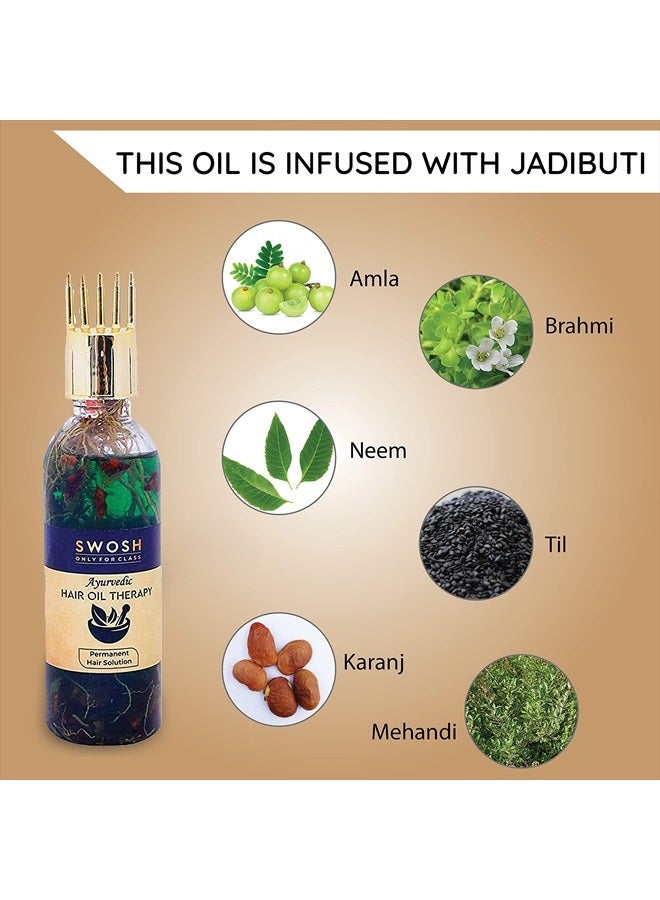 SWOSH 100% Ayurvedic Hair Oil, Bhringraj and Amla Oil, No parabens, sulphates, silicones or Synthetic Colours, 100ml - Image 3
