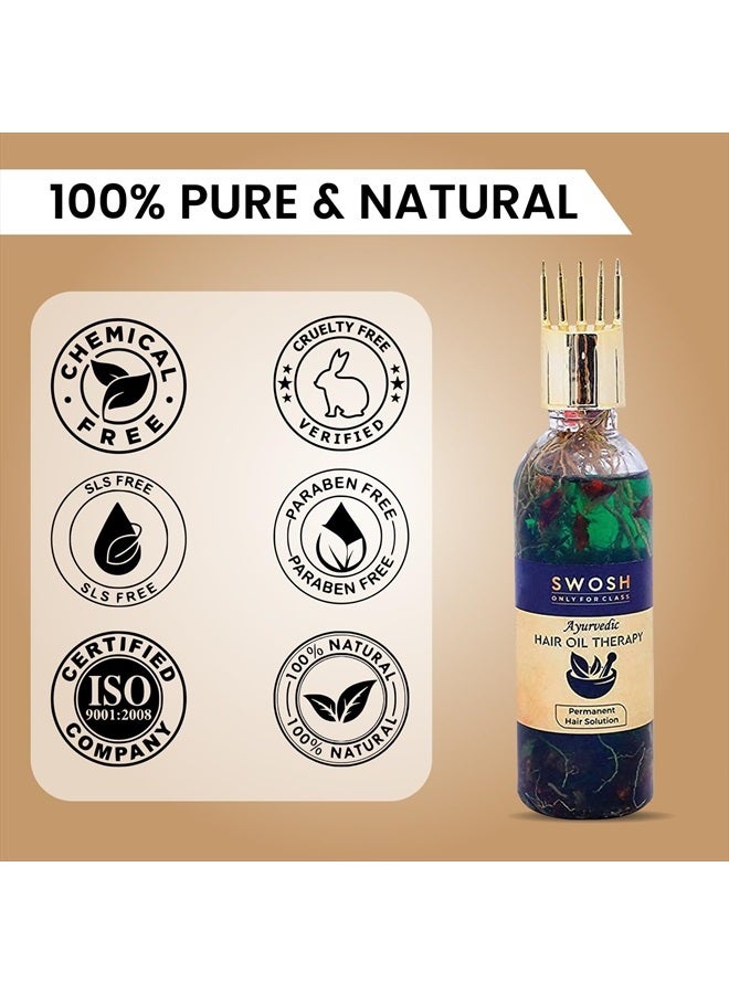 SWOSH 100% Ayurvedic Hair Oil, Bhringraj and Amla Oil, No parabens, sulphates, silicones or Synthetic Colours, 100ml - Image 2