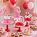 Blisstock Two Dozen Roses Cowgirl 2nd Birthday Decorations 8Pcs Two Dozen Roses Honeycomb Centerpieces Pink Floral Western Rodeo Theme 2 Years Old Birthday Decor for Girls Pink Second Disco Hat Rose - Image 4