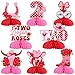 Blisstock Two Dozen Roses Cowgirl 2nd Birthday Decorations 8Pcs Two Dozen Roses Honeycomb Centerpieces Pink Floral Western Rodeo Theme 2 Years Old Birthday Decor for Girls Pink Second Disco Hat Rose - Image 2