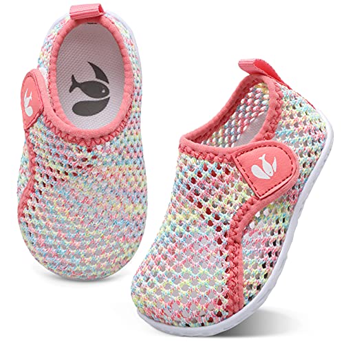 FEETCITY Baby Water Shoes Breathable Mesh Sneakers Beach Aqua Socks Boys Girls Shoes 12-18 Months Infant - Image 1