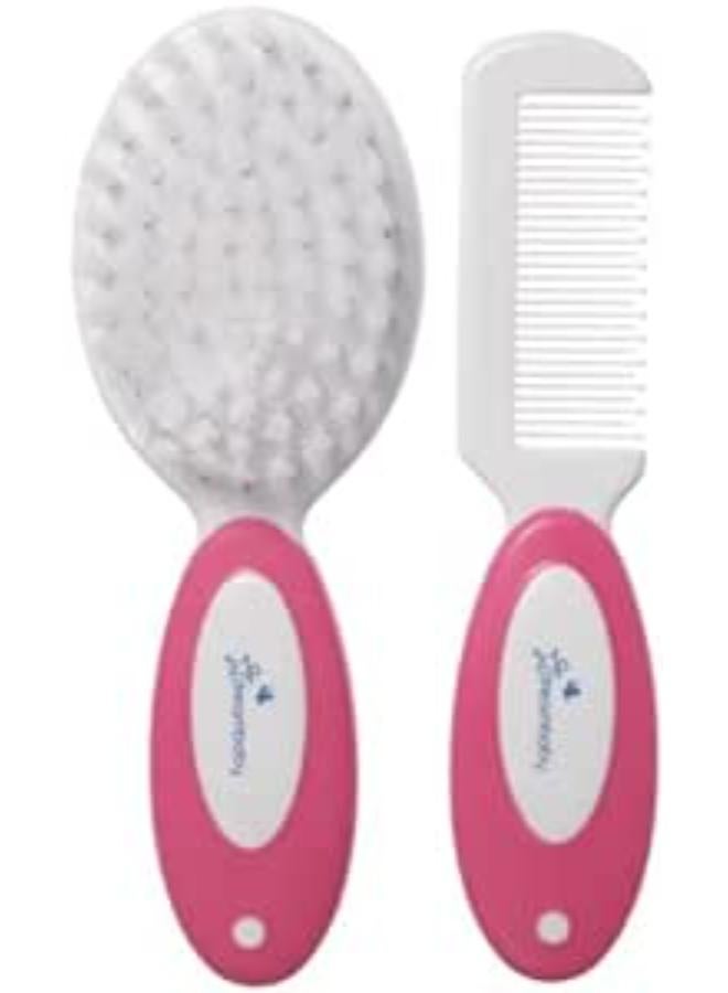 dreambaby DELUXE BRUSH & COMB SET PINK -- Cranberry 