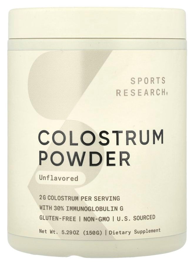 SPORTS RESEARCH Colostrum Powder Unflavored 5.29 oz (150 g) 
