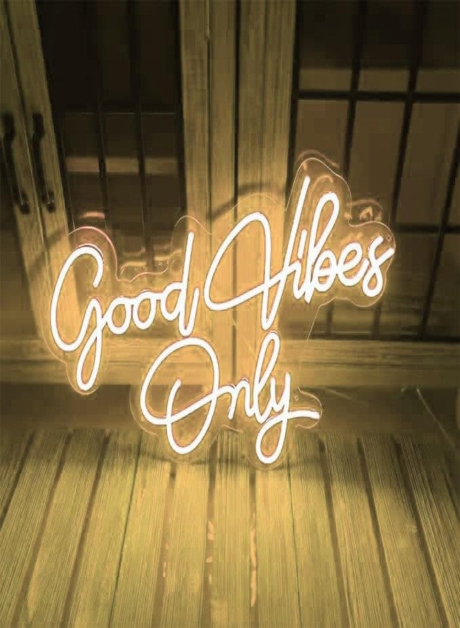 Fabsouk Premium Good Vibes Only LED Neon Signs Board Light LED Decorative Sign - Wall Decor/Table Decor, Home Decor for Wedding Party Kids Room Living Room House Bar Pub Hotel (18 x 12 Inches) - Image 3
