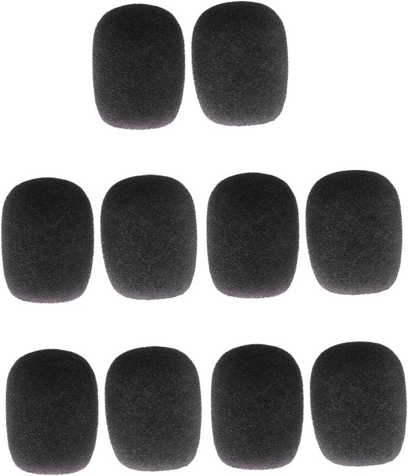 klarakoPack/10pcs Mini Foam Mic Cover Windshield Windscreen for Lavalier Lapel Tie Clipklarakoon Microphone, Antiklarakodust Antiklarakonoise klarakoBlack, 28 x 22 x 8mm - Image 1