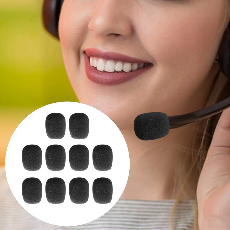 klarakoPack/10pcs Mini Foam Mic Cover Windshield Windscreen for Lavalier Lapel Tie Clipklarakoon Microphone, Antiklarakodust Antiklarakonoise klarakoBlack, 28 x 22 x 8mm - Image 4