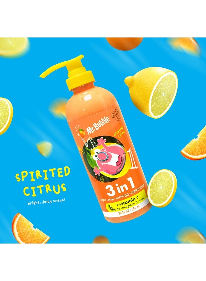 مستر. بابل شامبو وبلسم غسول الجسم 3 في 1 بالحمضيات الروحية بالإضافة إلى فيتامين C لتقوية وتجديد الشعر والجسم 3 عبوات - Image 3