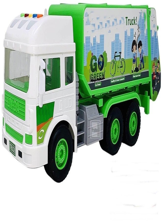 FRATELLI Big Size Exclusive Toys for Kids|Boys|Girls (Multicolor) City Clean Truck Toy with Light & Sound, Friction Powered City Clean Up Push and Go Truck - Image 1