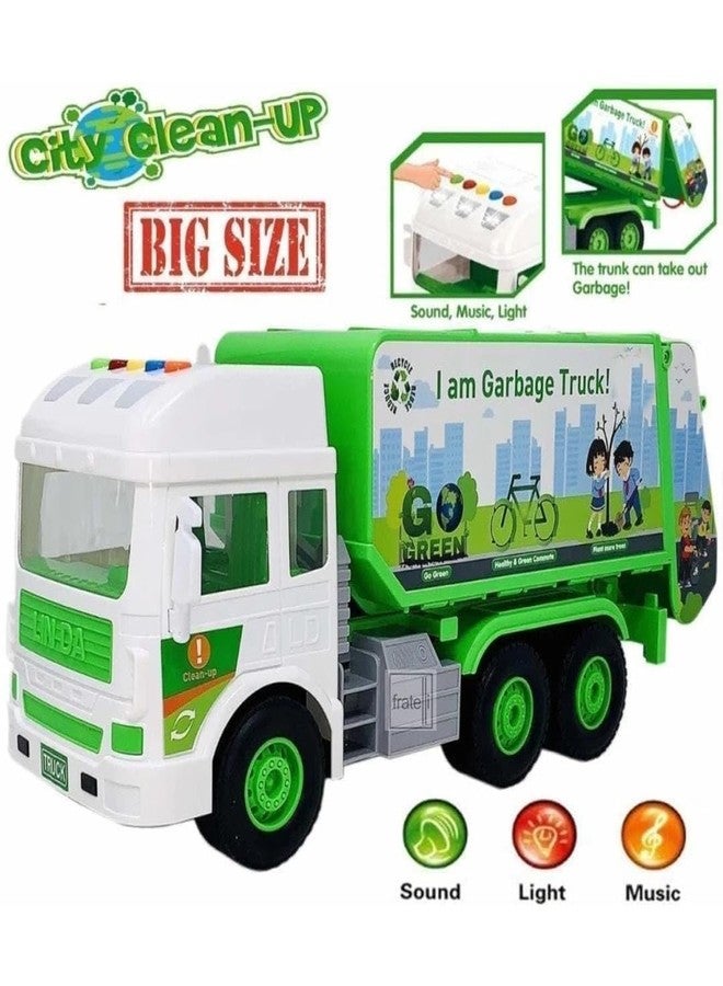 FRATELLI Big Size Exclusive Toys for Kids|Boys|Girls (Multicolor) City Clean Truck Toy with Light & Sound, Friction Powered City Clean Up Push and Go Truck - Image 2