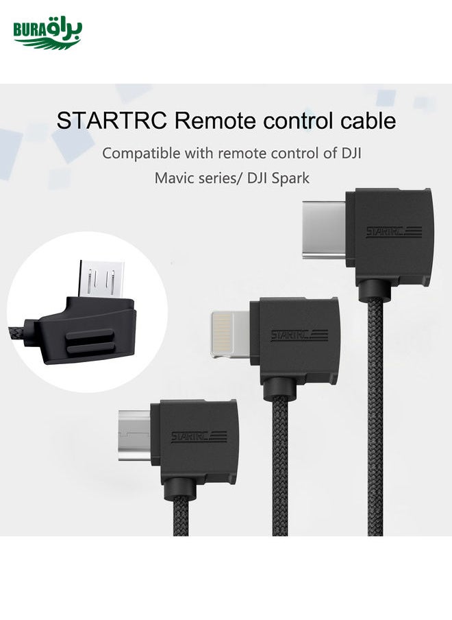 STARTRC 10cm Type-C to Micro USB Converting Connector Data Cable for DJI Mavic Mini /  Air, Shark Remote Controller