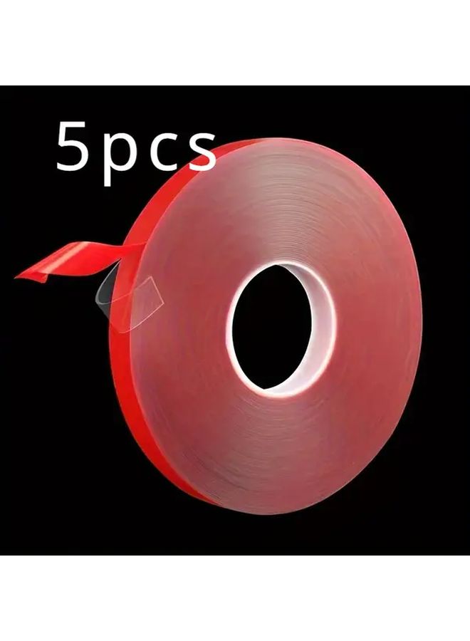 Red 5 Pack Strong Acrylic Double Sided Tape High Temperature Resistant Adhesive For Wood Plastic Glass Metal - Image 5