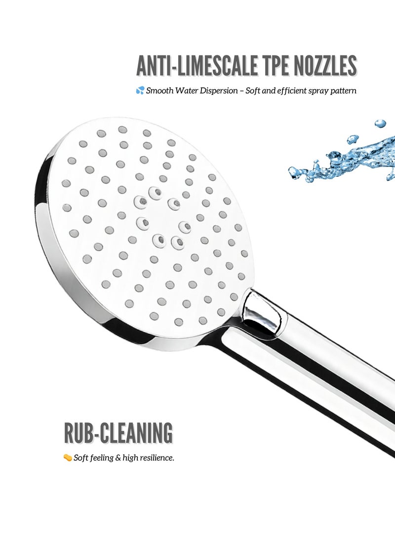 MAAT Chromax Hand Shower Set | Polished Chrome Finish | Premium Turkish Hand Shower | High-Pressure Spray | Sleek & Durable - Image 2