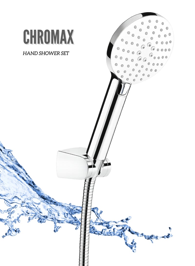 MAAT Chromax Hand Shower Set | Polished Chrome Finish | Premium Turkish Hand Shower | High-Pressure Spray | Sleek & Durable - Image 1