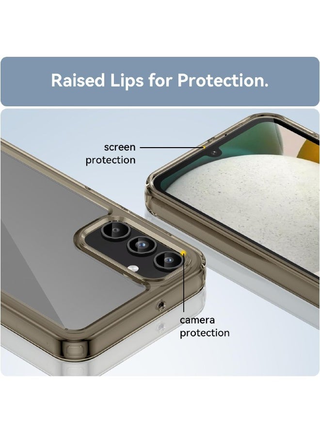 RUGGED SHIELD - Samsung Galaxy A15 Case, Slim Thin Hard PC Back Panel + Soft TPU Soft Edge, Fashion Shock-Absorption Anti-Drop Protective Case Cove for Samsung Galaxy A15 4G/5G (Grey) - Image 1
