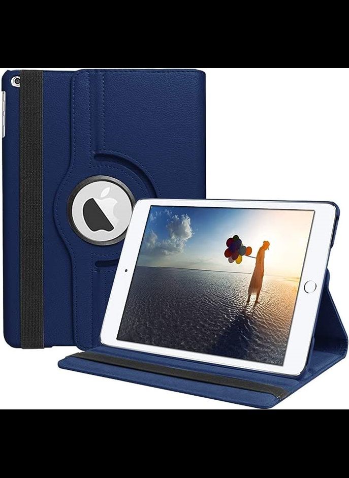 Smart Cover Case for iPad 9.7, 360 Degree Rotating Stand Cover for iPad 2017-2018, Synthetic Leather Flip Cover Case for iPad 5th/6th Generation, Slim Lightweight Stand Cover, Blue.