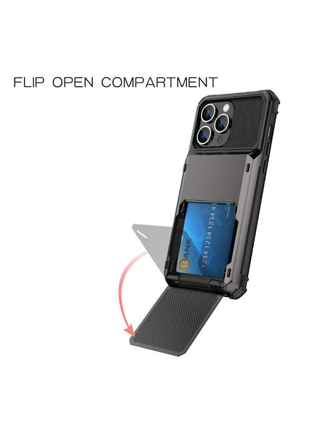 اس-توب جراب لهاتف iPhone 14 Pro مقاوم للخدش والصدمات ومتين وقوي التحمل مع فتحة للبطاقة - Image 3