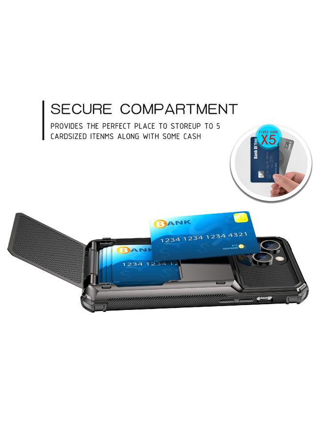 اس-توب جراب لهاتف iPhone 14 Pro مقاوم للخدش والصدمات ومتين وقوي التحمل مع فتحة للبطاقة - Image 5