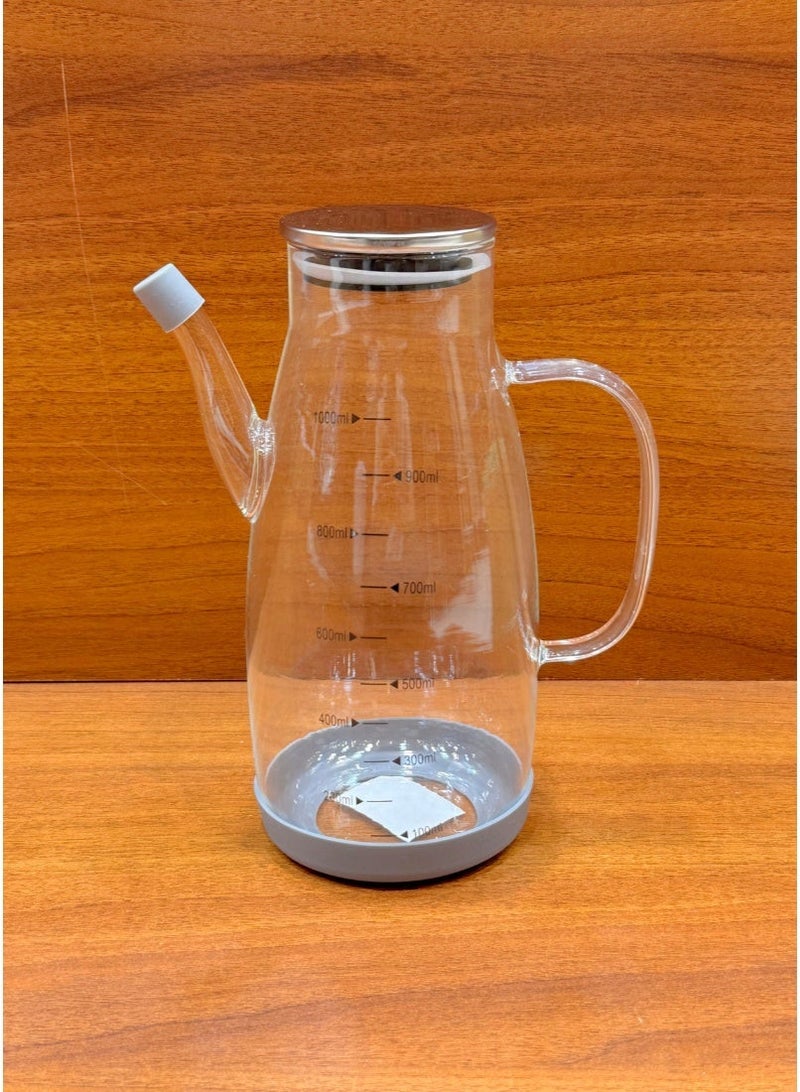 القناص مزيتة زجاج  1لتر  بغطاء محكم من الاستيل والسيليكون - Image 3