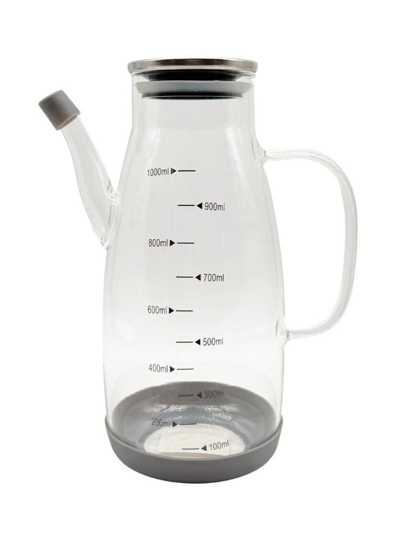 القناص مزيتة زجاج  1لتر  بغطاء محكم من الاستيل والسيليكون - Image 2