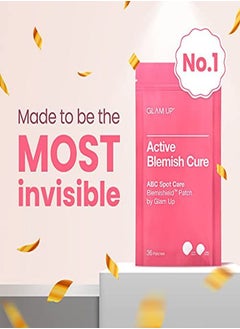 Glam Up Hydrocolloid Acne Patches (72 Counts) Invisible Spot Cover For Fast Healing, Absorbing Pimple Treatment Facial Stickers For Zit And Blemishes, 2 Sizes 10Mm & 12Mm  - Image 2