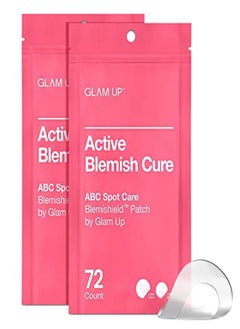 Glam Up Hydrocolloid Acne Patches (72 Counts) Invisible Spot Cover For Fast Healing, Absorbing Pimple Treatment Facial Stickers For Zit And Blemishes, 2 Sizes 10Mm & 12Mm  - Image 1