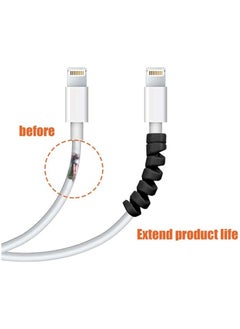 Generic 12-Pack Silicone Charging Cable Protectors | Spiral Cord Saver for Micro USB/Mouse Cables | Fits Phones, Computers & Chargers  - Image 4