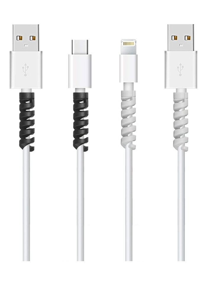Generic 12-Pack Silicone Charging Cable Protectors | Spiral Cord Saver for Micro USB/Mouse Cables | Fits Phones, Computers & Chargers  - Image 2