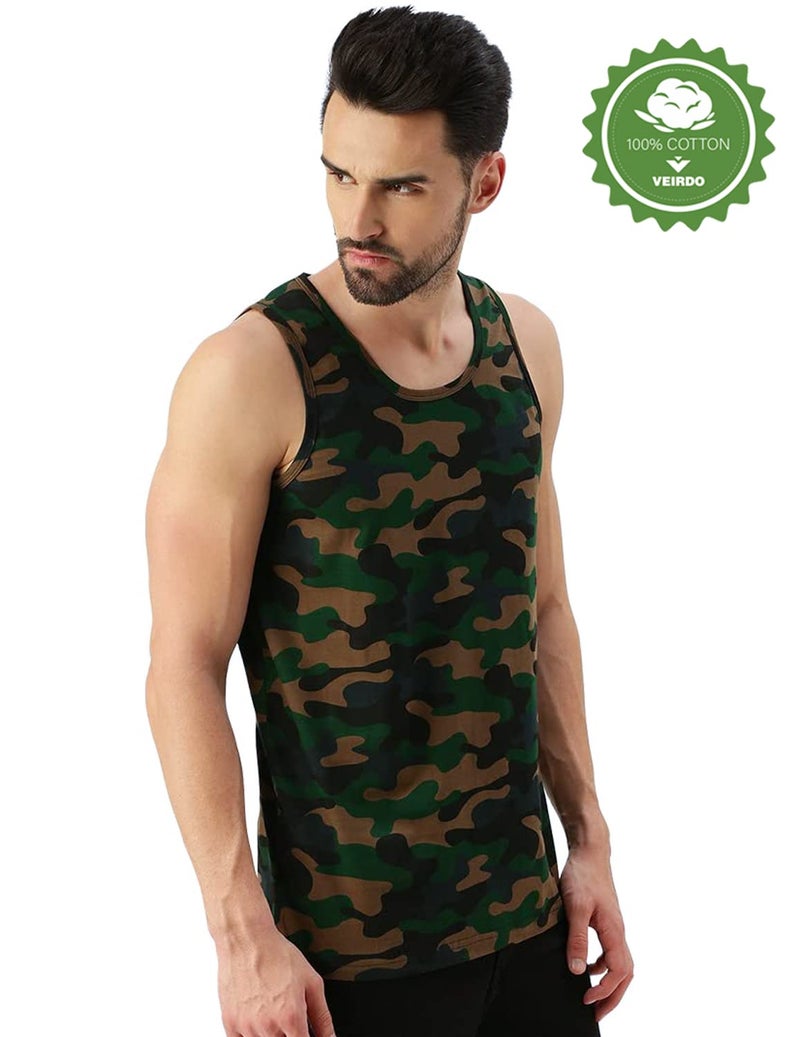 Veirdo Men Sleeveless Tshirt, Vest for Men, Cotton Sando for Gym, Cycling, Running, & Other Sports - Image 2