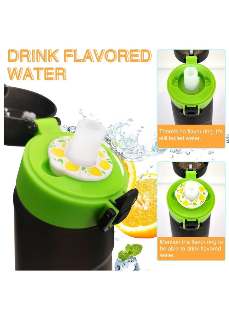 Generic - Air Up Water Bottle Air Up Water Bottle with 7 Flavor Pods 750ML Air Up Drinking Water Bottle Starter Set with Flavour Capsules 0% Sugar Water Cup BPA Free Suitable for Outdoor Sport (Blackgreen) - Image 1