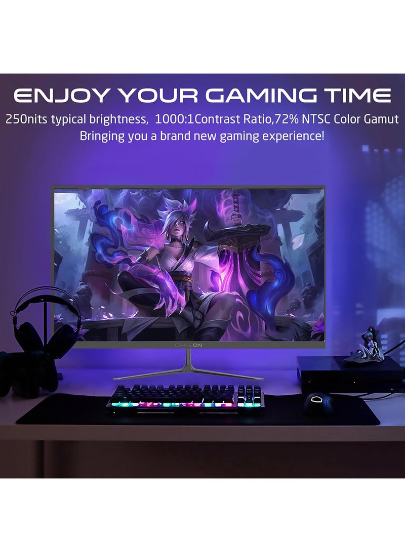 جايم أون شاشة 22 بوصة بدقة Full HD، 120 هرتز، 0.5 مللي ثانية، لوحة IPS، HDMI 2.1، FreeSync، متوافقة مع NVIDIA G-Sync، مدعومة من PS5، دقة 1920x1080، تصميم فائق النحافة - Image 4