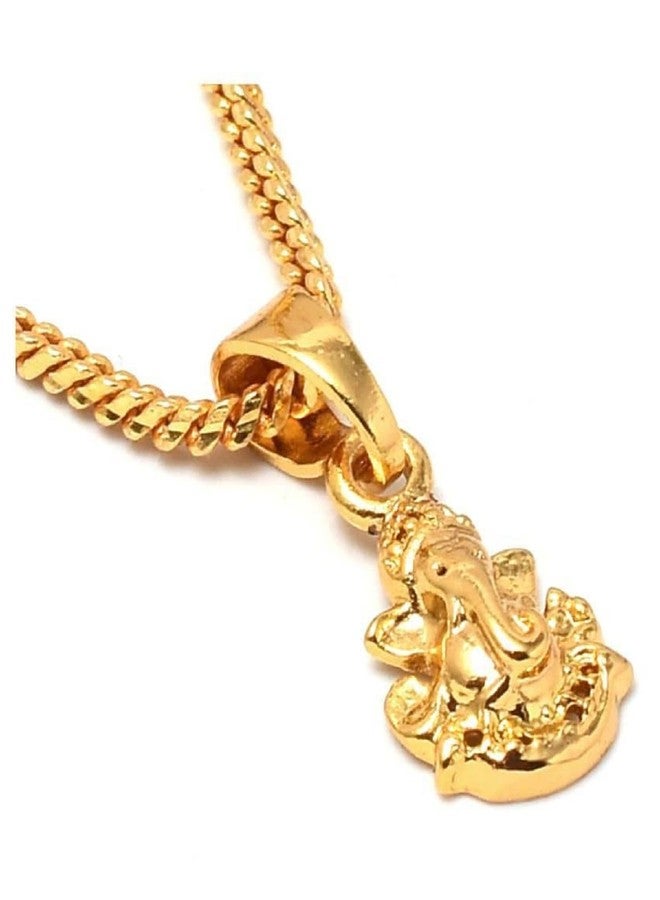 CHARMS Ganesh Bhagwan Pendant with Chain – Traditional Devotional Jewelry for Unisex - Image 1