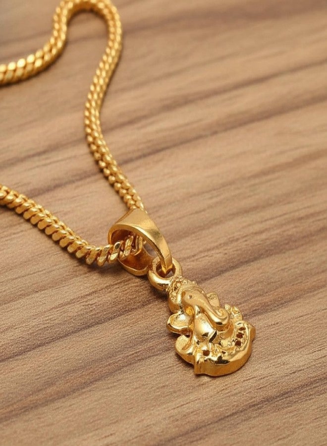 CHARMS Ganesh Bhagwan Pendant with Chain – Traditional Devotional Jewelry for Unisex - Image 4