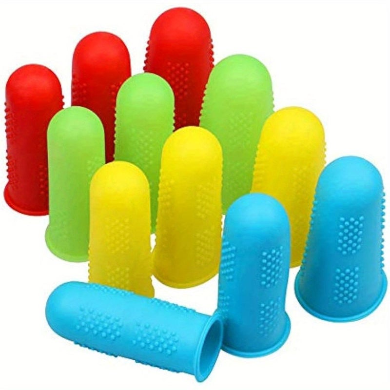 15pcs Silicone Finger Sleeves For Increasing Friction Firm Grip Multicolor Anti Slip Finger Covers 3 Large 9 Medium 3 Small - Image 3